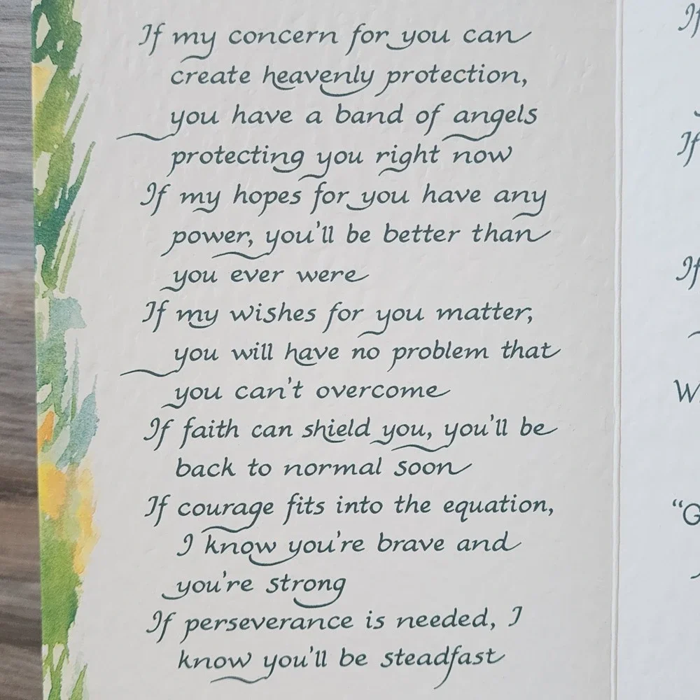 Blue Mountain Arts Get Well Prayers Greeting Card Donna Fargo Watercolor Floral